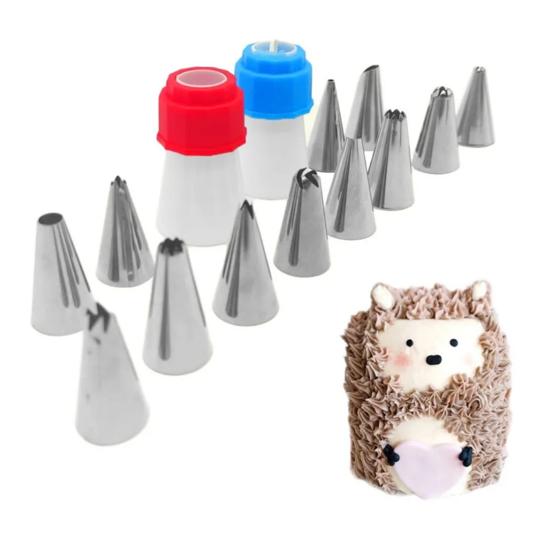 Set de Decoracion de Reposteria con 12 punteros y 2 acoples