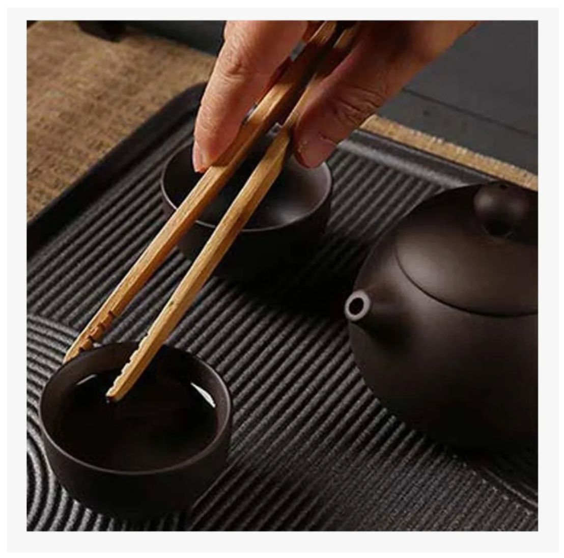 Pinza de Bamboo para cocina chica 18x1.5cm