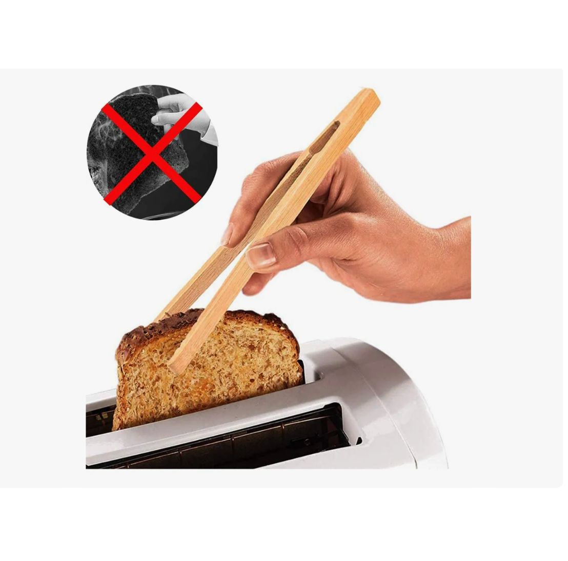 Pinza de Bamboo para cocina chica 18x1.5cm