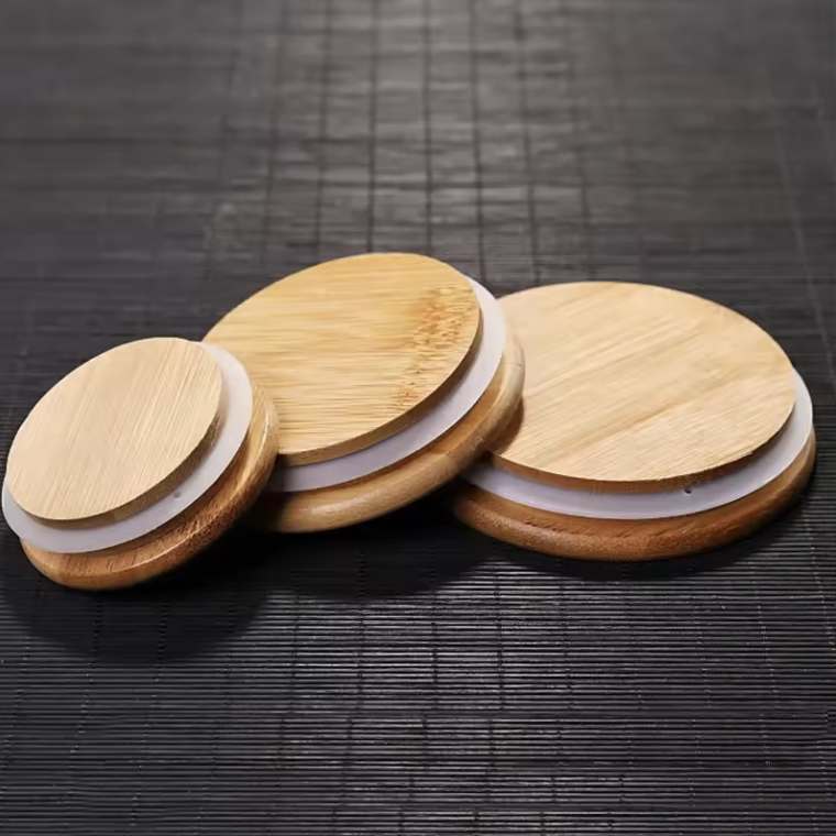 Frasco de Vidrio con tapa de madera 15x8 cm 650ml