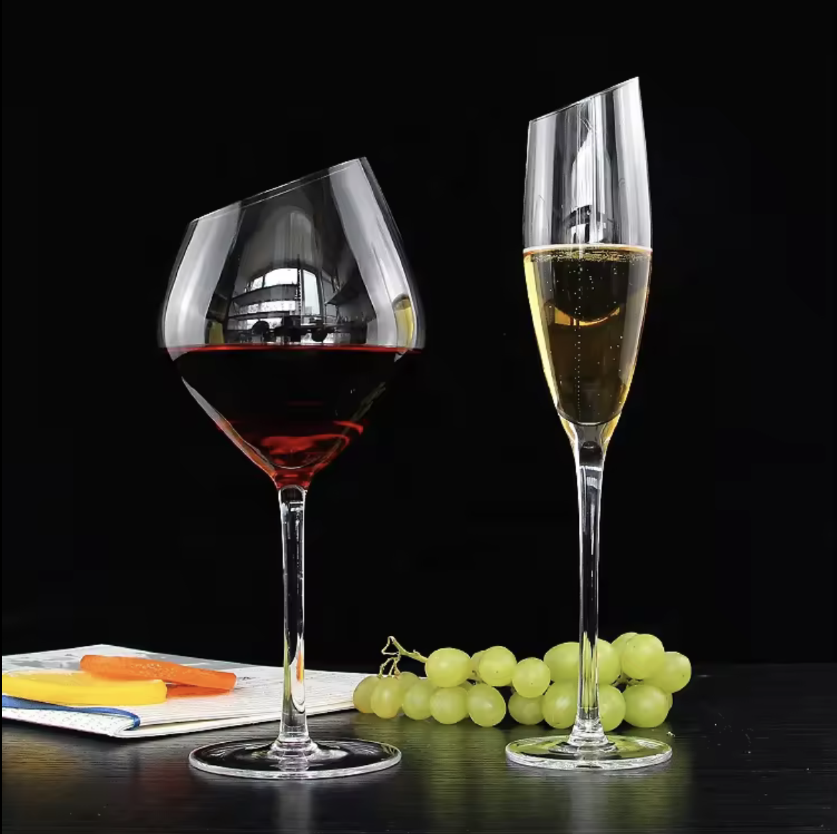 Juego De 6 Copas Vino Cristal Blanca Sesgado 540ml