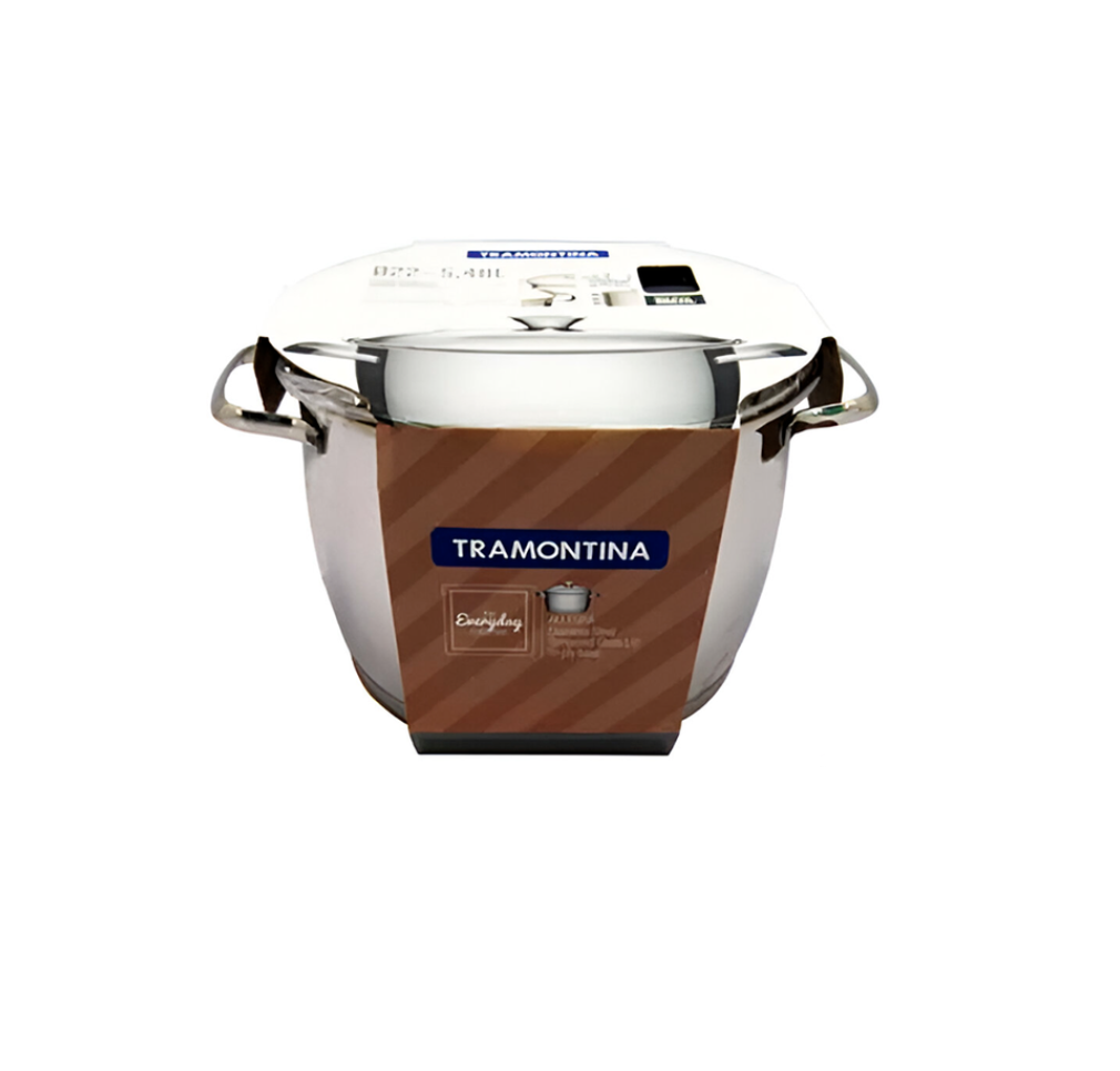 Olla alta Allegra de acero inoxidable con fondo triple de 22 cm y 5,5 l Tramontina