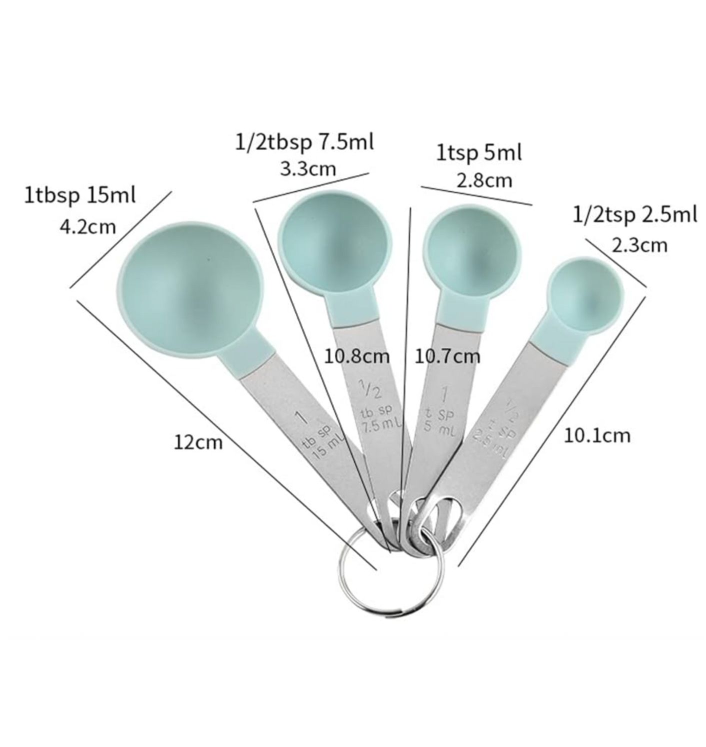 Juego de Tazas y Cucharas Medidoras en Acero y Polipropileno rigido Gourmet Kitchen