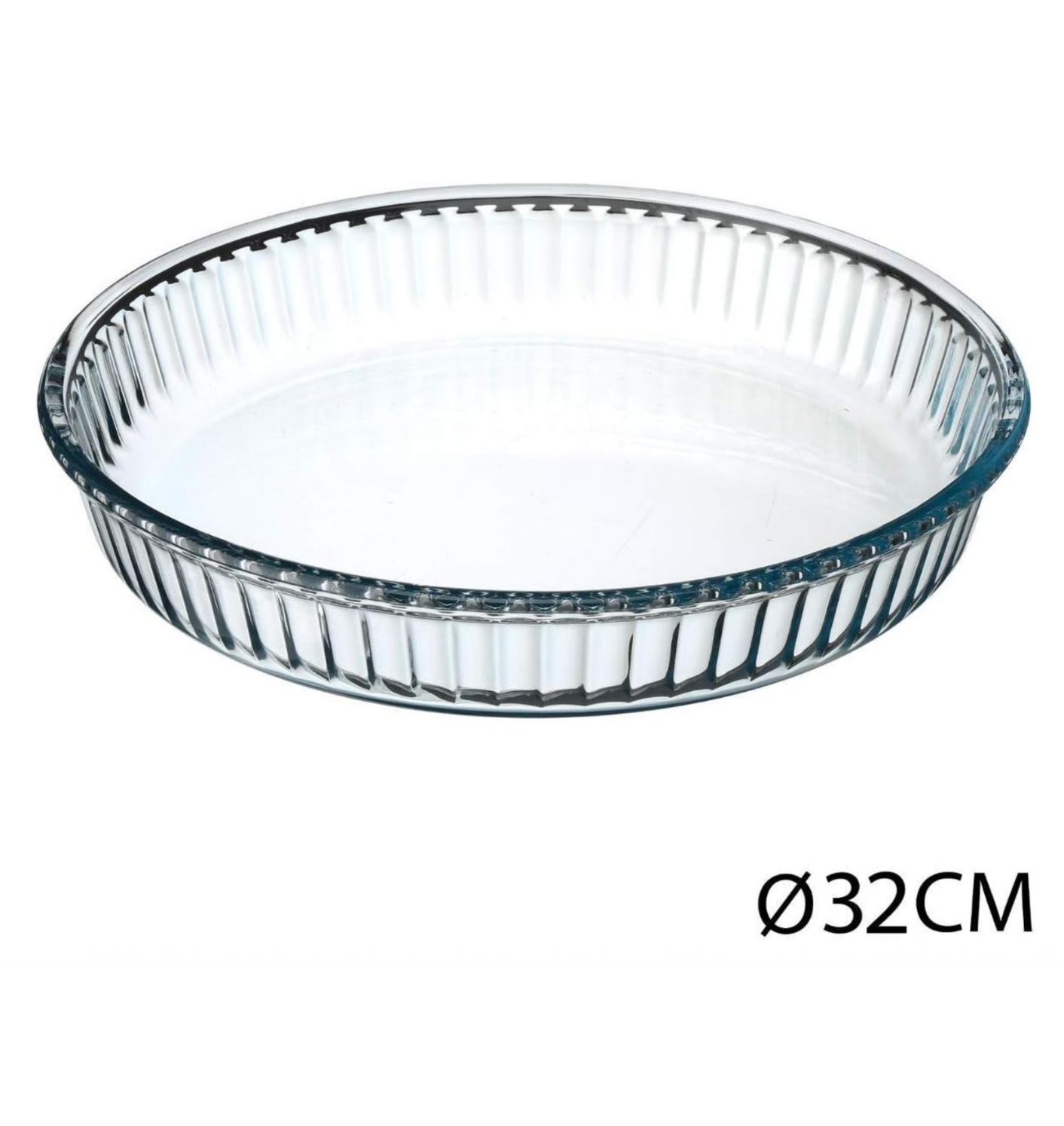 Tartera de Vidrio Borosilicato para horno 32x5 cm, 2950cc