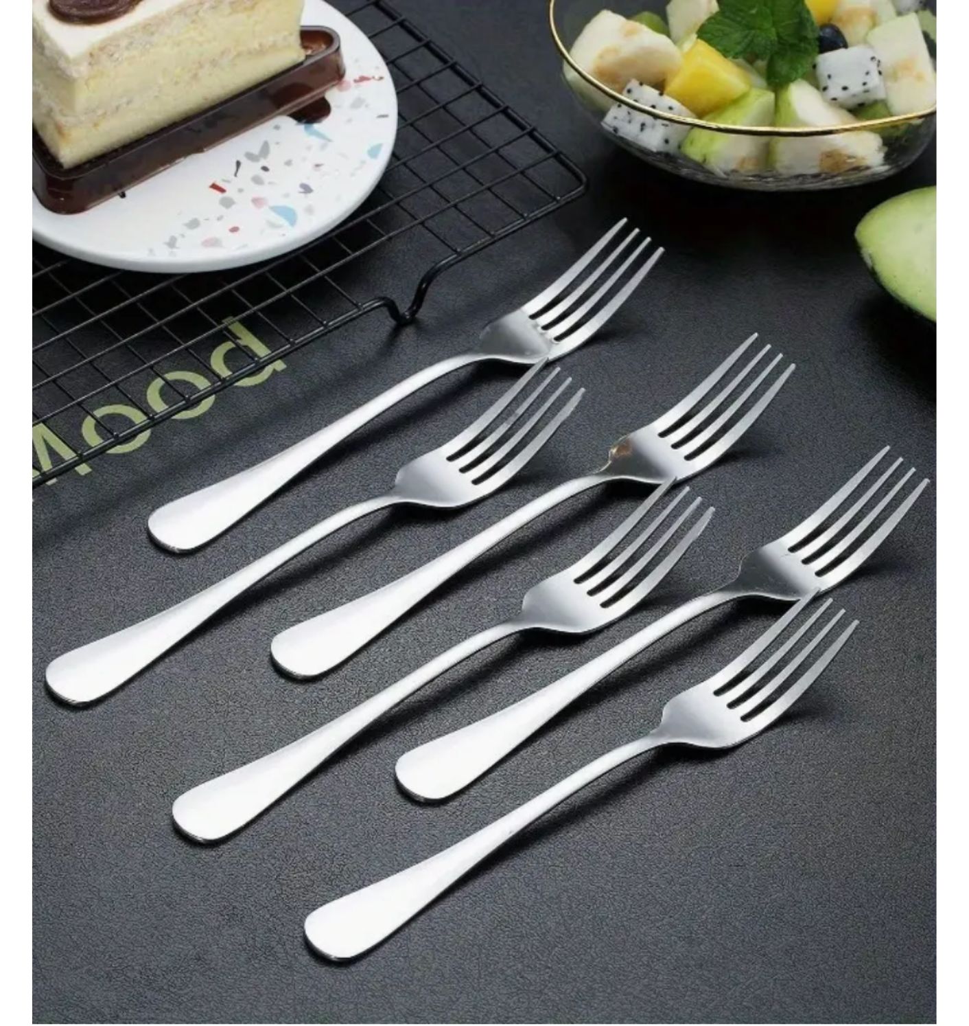 Juego de 6 Tenedores de mesa en Acero Strong 20 cm