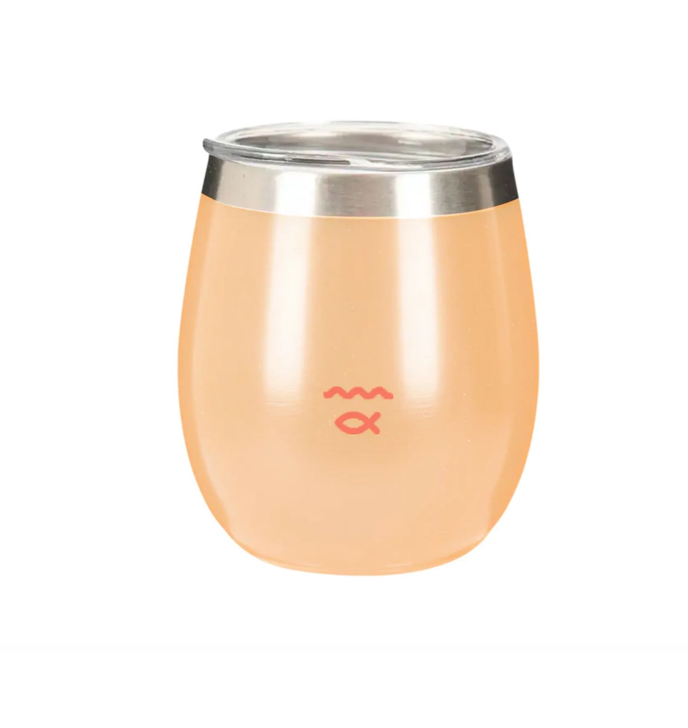 Mate Rio Acero Inoxidable con Tapa  220Ml Salmón