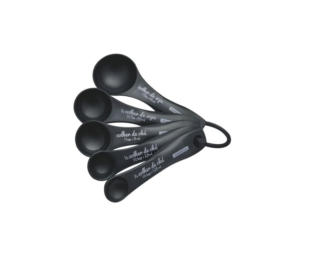 Juego de Cucharas Medidoras Tramontina Utilità en ABS Grafito 5 Piezas