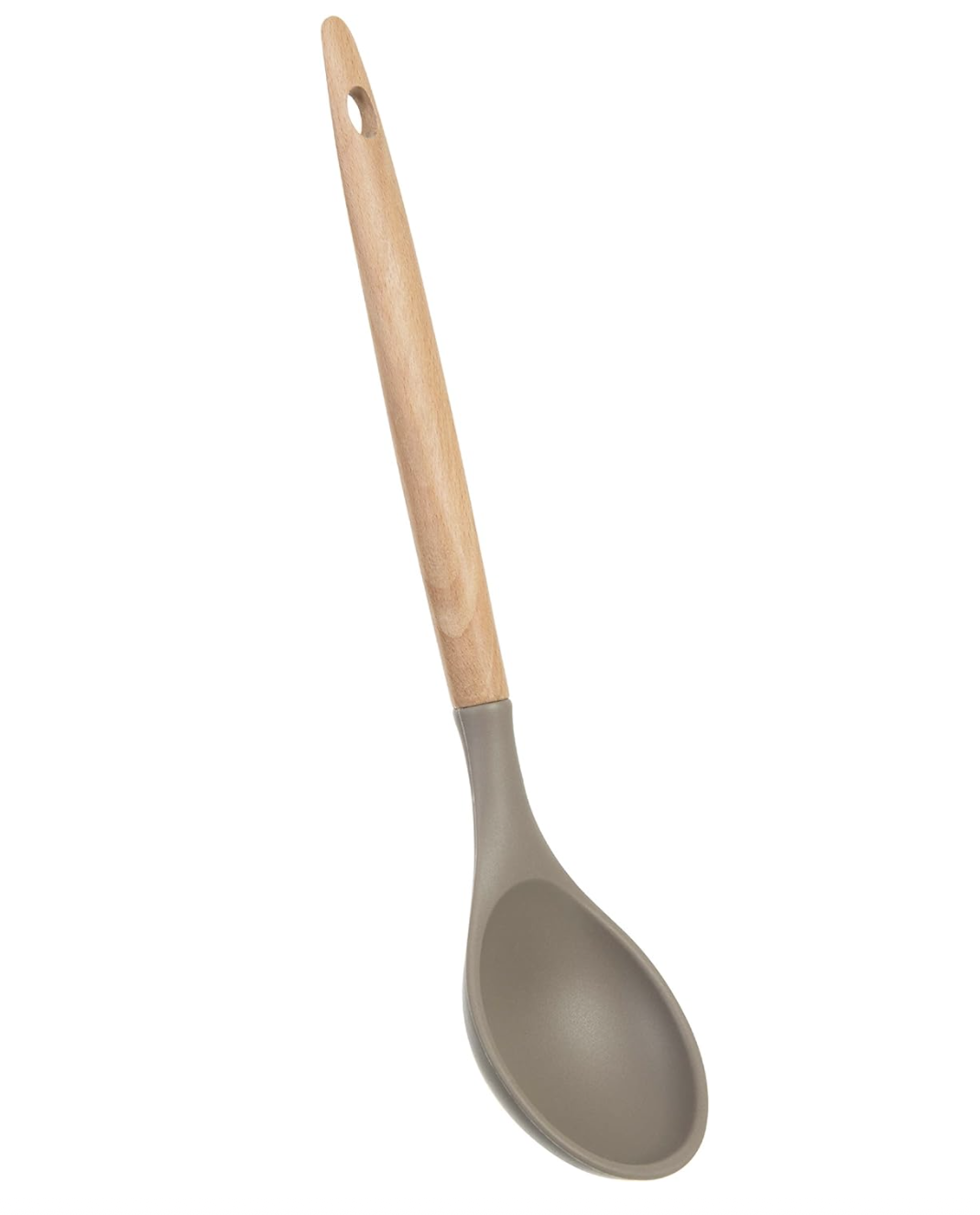 Cucharon silicona con mango de bambu 31,5cm