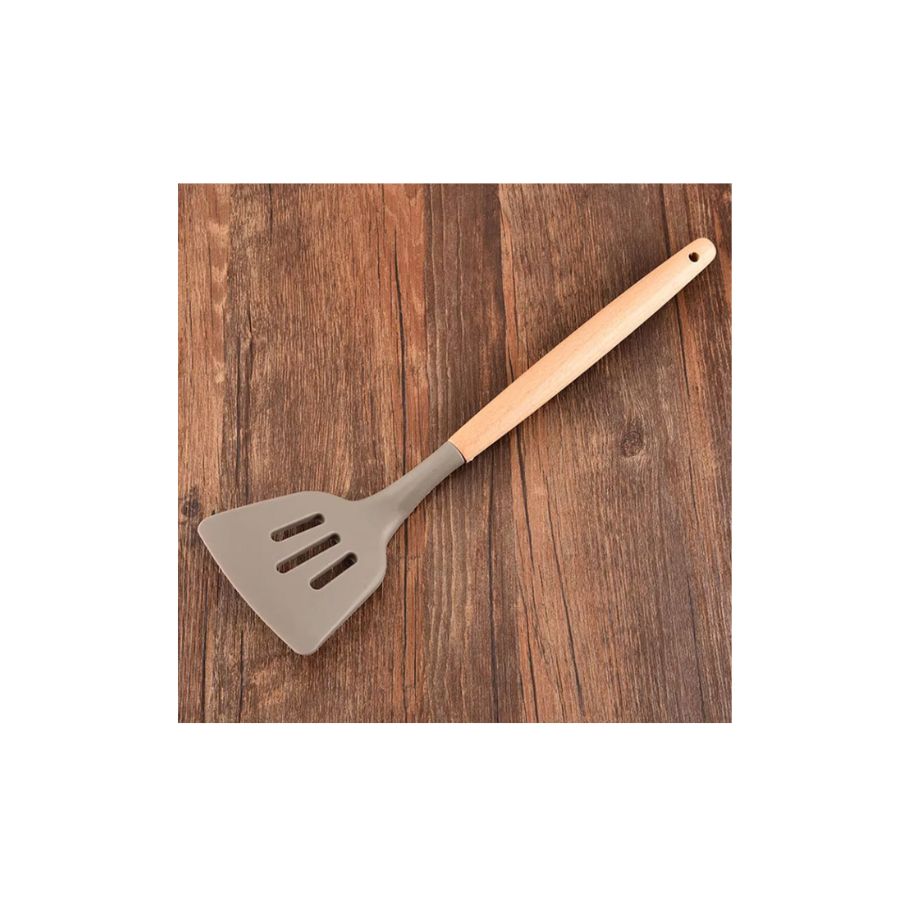 Espatulas de silicona con mango de bambu 32cm