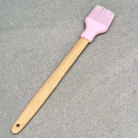 Pincel de silicona con mango de bambu 27cm