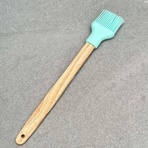 Pincel de silicona con mango de bambu 27cm