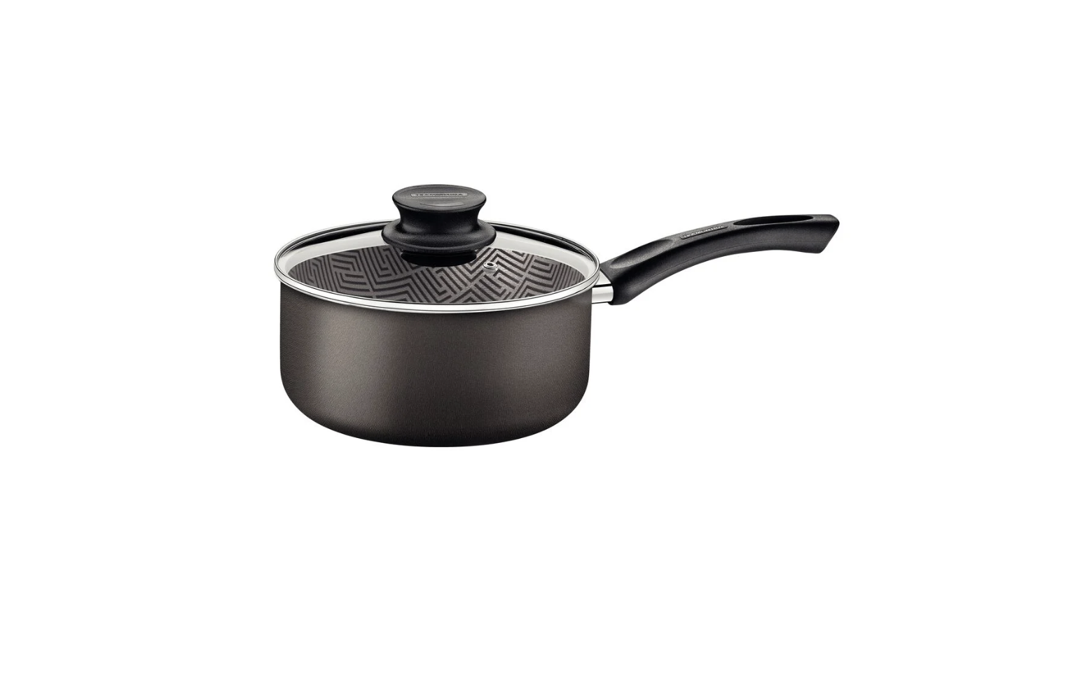 Olla Tramontina Paris en Aluminio con Revestimiento Interno y Externo Antiadherente Starflon Max Plomo con Tapa de Vidrio 16 cm 1,5 L

