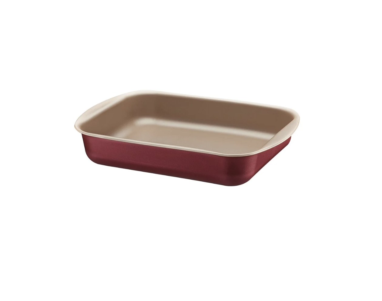 Asadera rectangular honda Tramontina Brasil en aluminio con revestimiento interno y externo antiadherente Starflon Max roja 22 cm 1,9 L