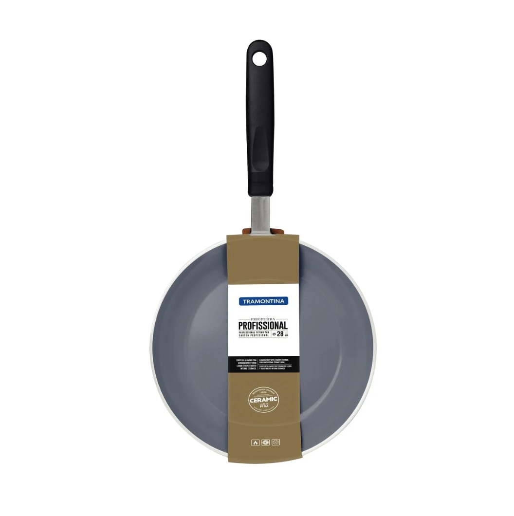 Sartén Tramontina Profesional en Aluminio con Revestimiento Interno Cerámico y Acabado Externo Lijado 28 cm 2 L