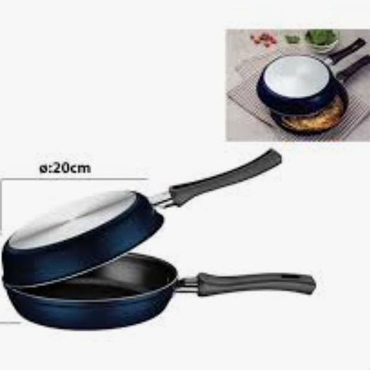Omeletera Tramontina Ravena en Aluminio con Revestimiento Interno Antiadherente Starflon Max con Mangos Baquelita 20 cm Azul

