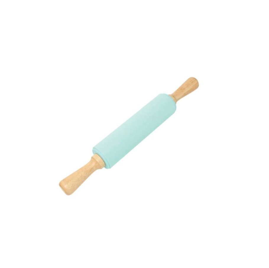 Palote para amasar de silicona y madera 38cm