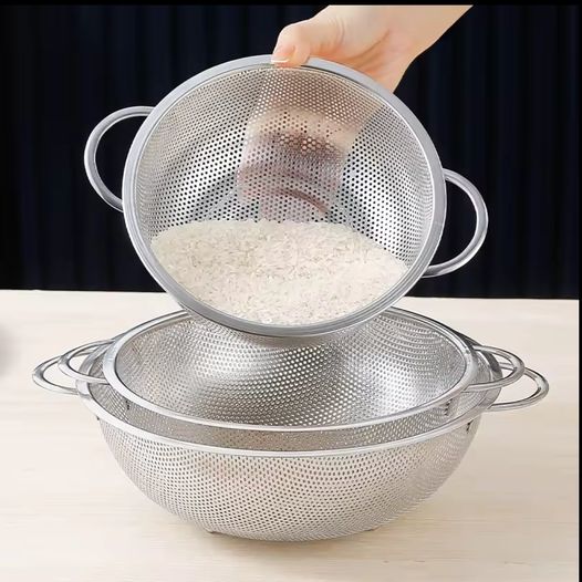 Cuenco colador de cocina multifunción de acero inoxidable