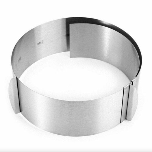 Aro Ajustable de Acero para  Tortas Ajustable 16- 30cm Alto 15cm 