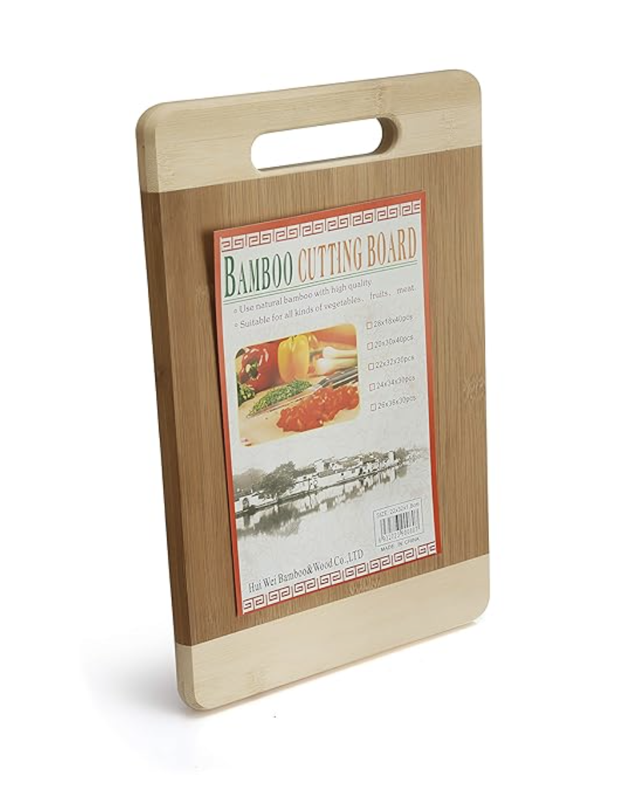Tabla Ecologica de Cortar de Bambu Pesado Etnico Petals 24x34cm