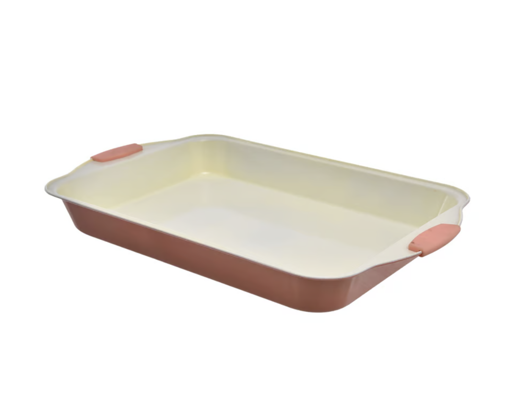 Asadera antiadherente con asas de silicona 35x23x5cm