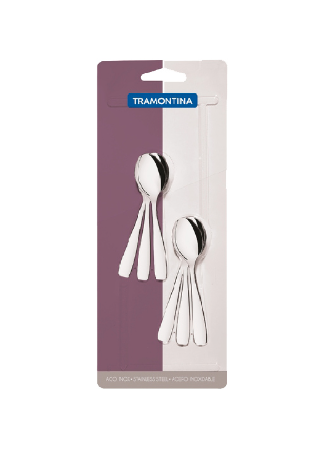 Cuchara para café Havaí de acero inoxidable Tramontina 6 piezas