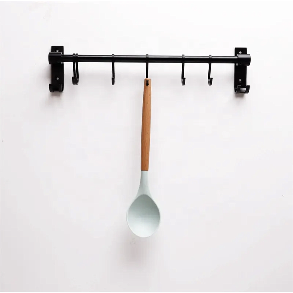 Cucharón silicona con mango de bambu 31,5cm