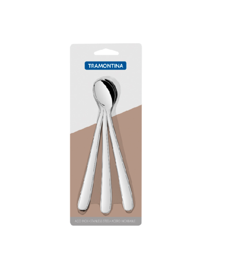 Juego de Cucharas para Capuchino  Maresias de acero inoxidable Tramontina 3 piezas
