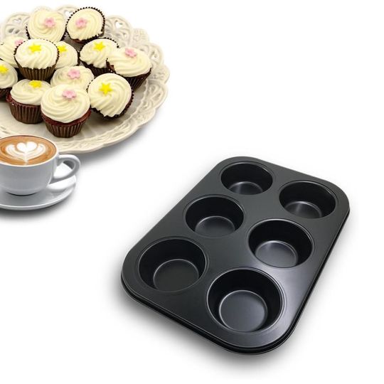 Molde antiadherente para 6 CupCakes Muffin 26x18 cm
