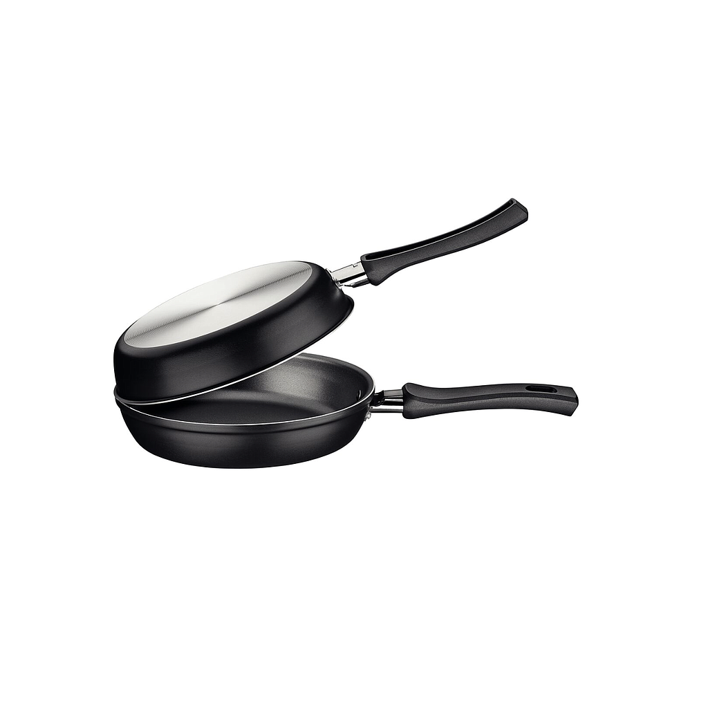 Omeletera Tramontina Loreto en Aluminio con Revestimiento Interno Antiadherente Starflon Max con Mangos Baquelita 20 cm Grafito