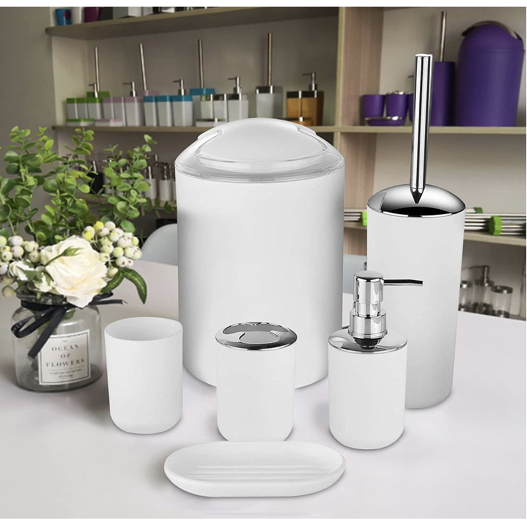 Set Baño 6 Piezas Elegante