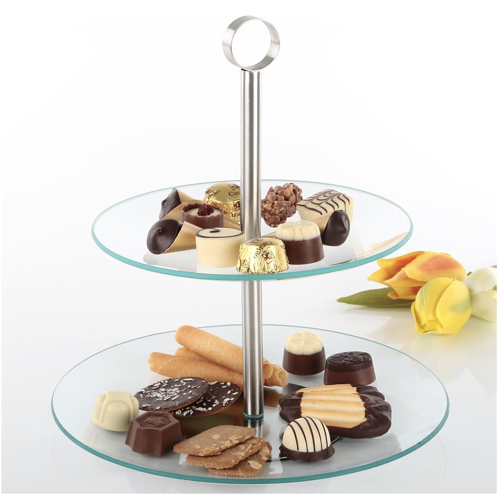 Soporte de vidrio para cupcakes 20 cm