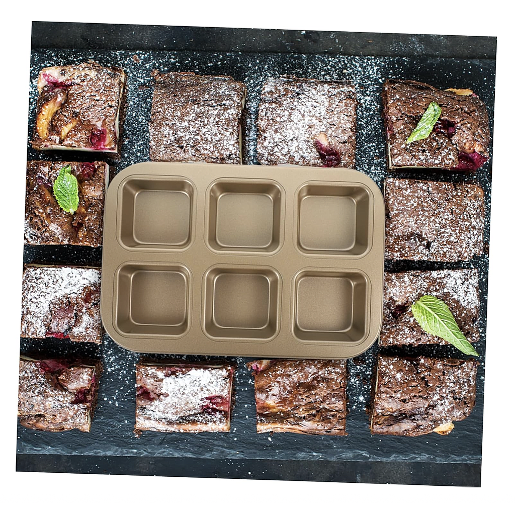 Molde antiadherente para Brownie cuadrados 26.5*18.5*2.3 cm