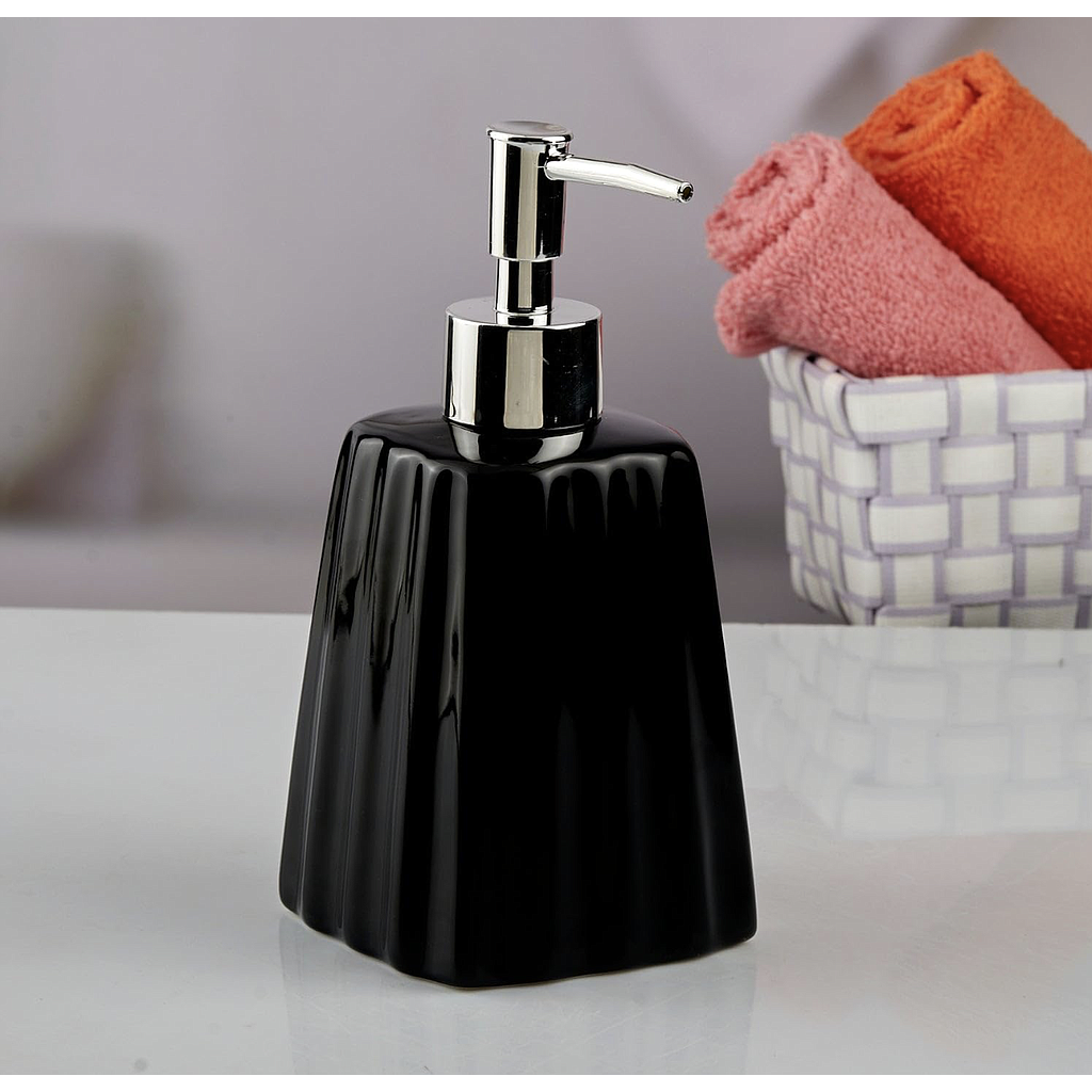 Dispensador de cerámica para jabón líquido 450ml Blanco o Negro