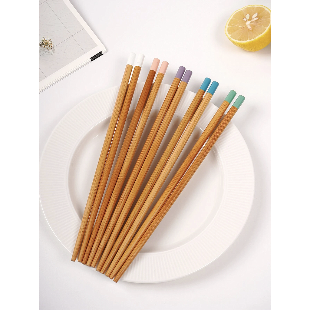 Juego de Palitos de Sushi en Bambú Reutilizables 5 pares
