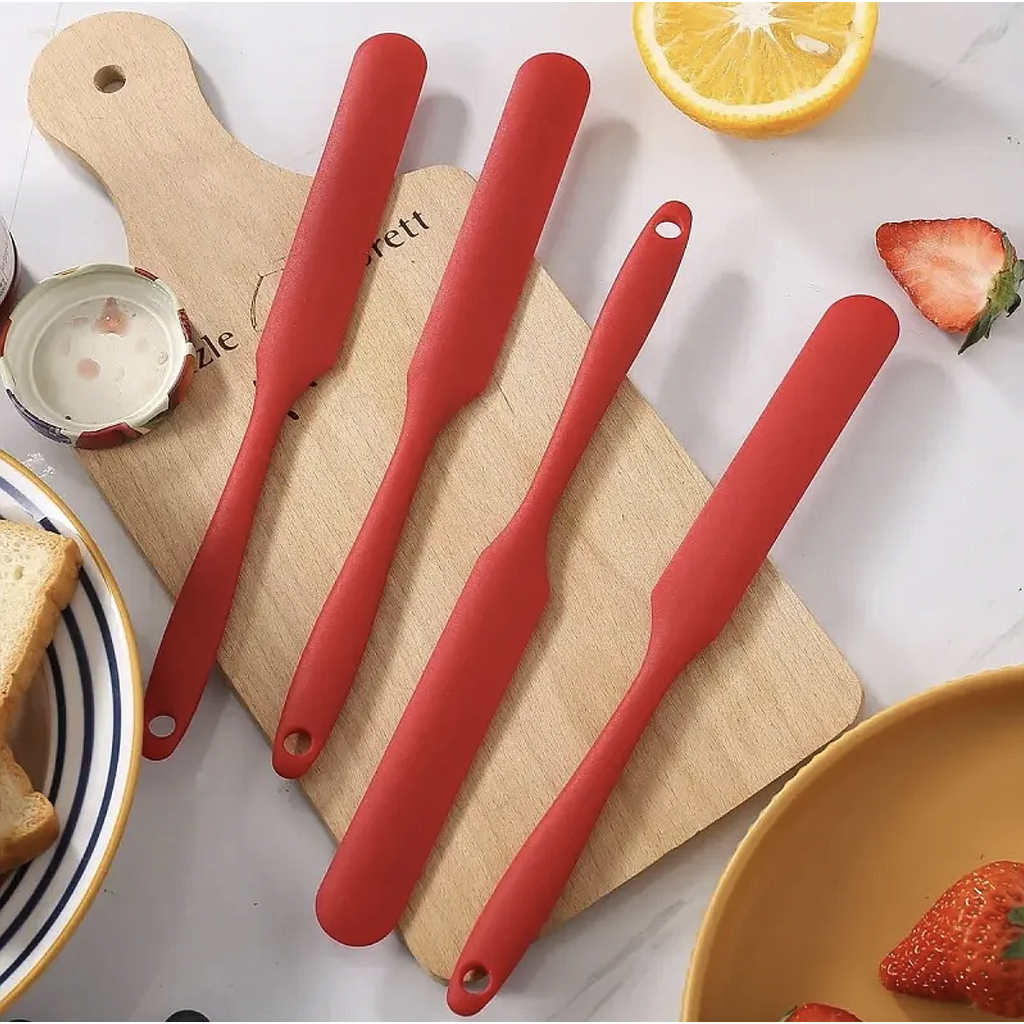Espatula Fina en Silicona Roja Multiuso 24 cm