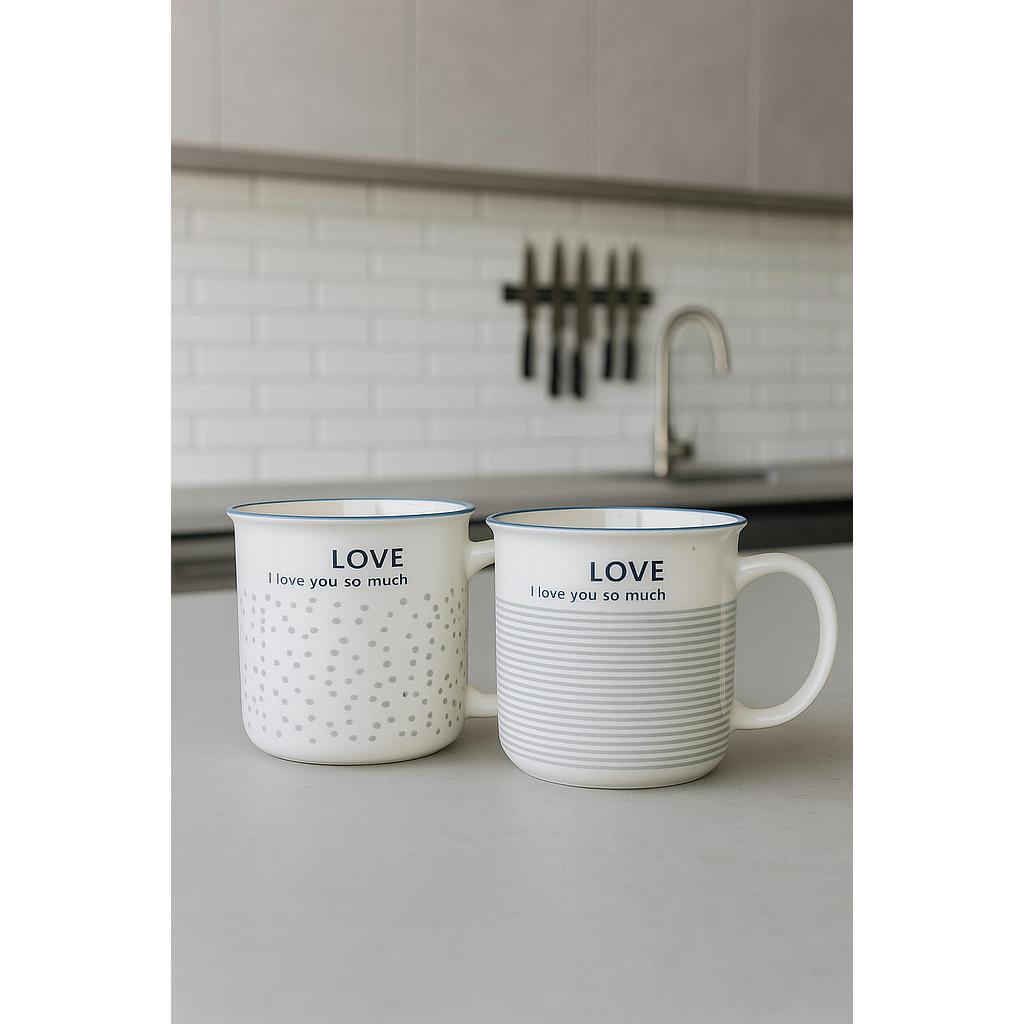 Taza de ceramica simil esmaltada 9.2x8,5 cm