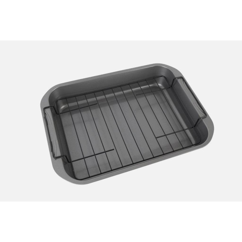 Bandeja de Horneado en Acero al Carbono con Rejilla 37x25x5 cm