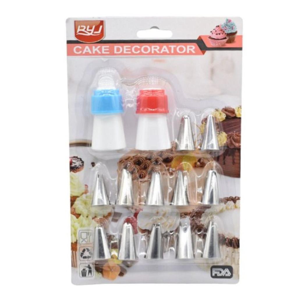 Set de Decoracion de Reposteria con 12 punteros y 2 acoples