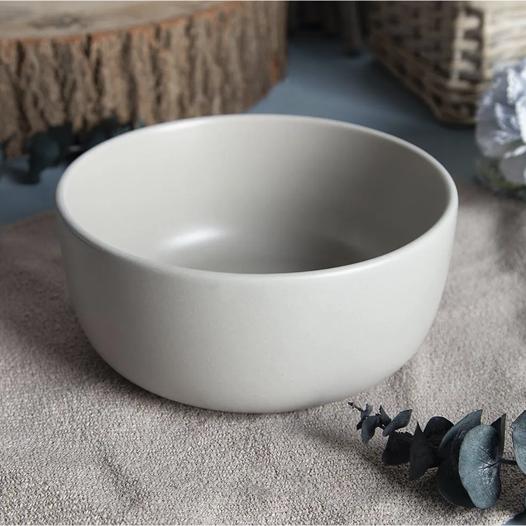 Bowl en Porcelana Gris 14x5 cm