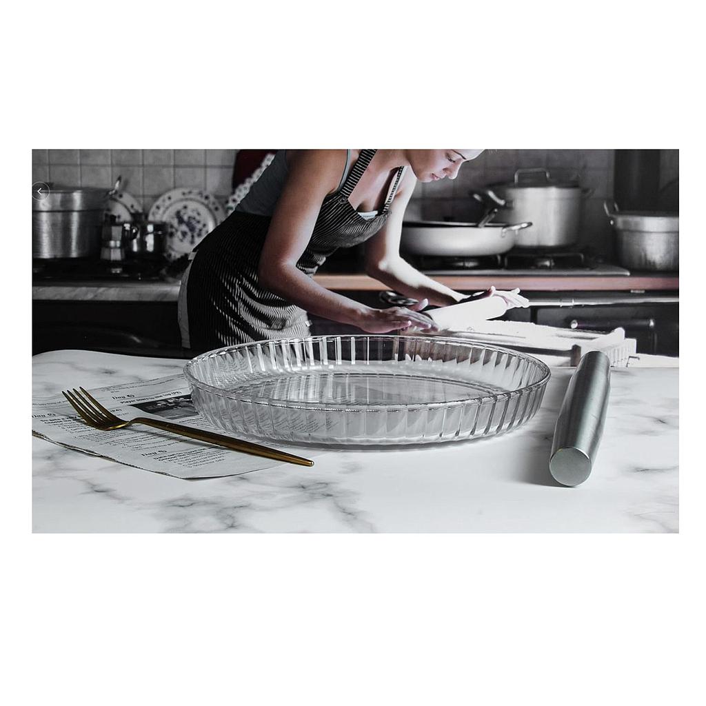 Tartera de Vidrio Borosilicato para horno 32x5 cm, 2950cc