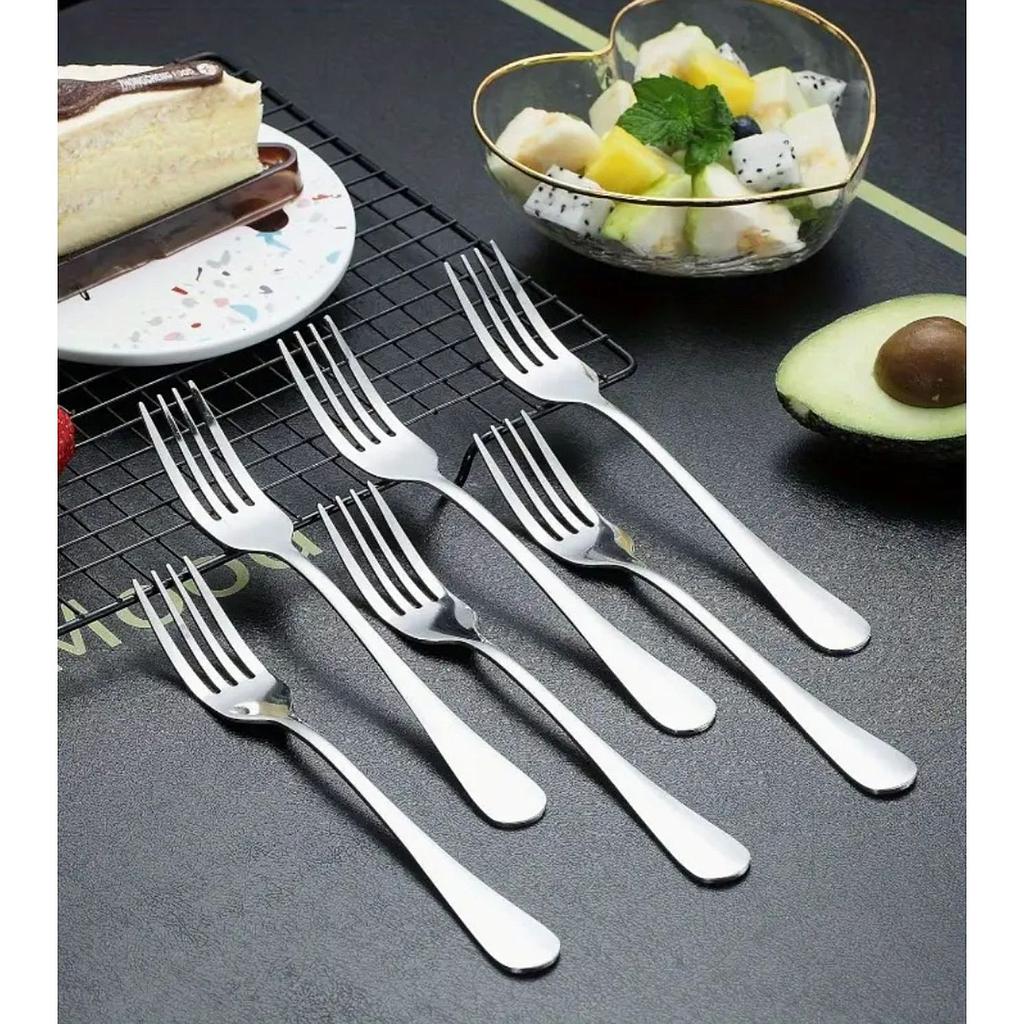 Juego de 6 Tenedores de mesa en Acero Strong 20 cm