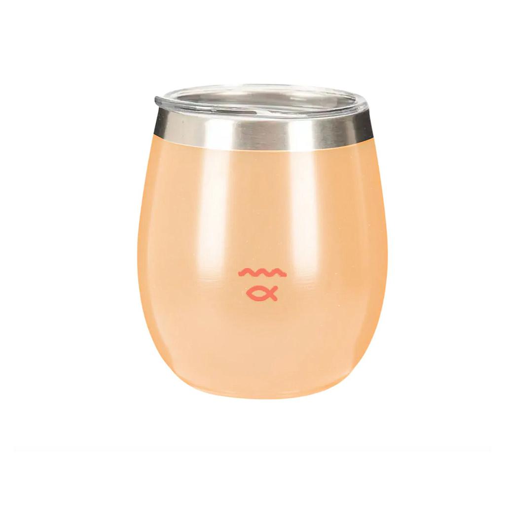 Mate Rio Acero Inoxidable con Tapa  220Ml Salmón