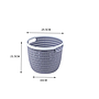 Canasto Plástico Gris Oscuro Circular Mediano Alto 21cm x Ø25cm