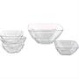Juego de Bowls Ensaladera + Compoteras Duralex Quadre