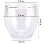 Vaso doble vidrio borosilicato s/asa 240 ml