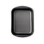 Asadera rectangular honda Tramontina Brasil en aluminio con revestimiento interno y externo antiadherente Starflon Max grafito 34 cm 4,9 L