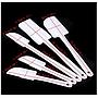 Set de Espatulas para hornear Blancas Plasticas, Raspador de crema, 5 Piezas