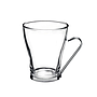 Set de 3 tazas de Café en vidrio con Asa en acero 230ml
