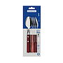 Juego de Cucharas de Mesa Tramontina con Láminas de Acero Inoxidable y Mangos de Madera Tratada Polywood Rojo 6 Piezas