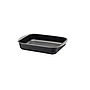 Asadera rectangular honda Tramontina Brasil en aluminio con revestimiento interno y externo antiadherente Starflon Max grafito 28 cm 3,3 L